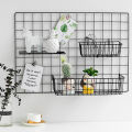 Ins Home Wall Decoration Iron Grid Decor DIY Hanging Rack Wall Display Art Storage Box Basket Mesh Shelf Rack Holder Organizer. 