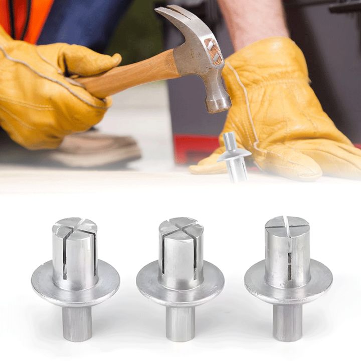 50PCS Round Head Aluminum Core Rivets Knock Type Small Tapping Screws ...