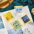 1 Pc Vintage Painting Golden Metal Bookmark Square Wavy Border Shape Thank You Gifts For Writers Teachers Friends Book Lovers. 