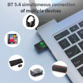 New Upgrades Mini USB Wireless Bluetooth 5.4 Transmitter Receiver Adapter WiFi 6 Dongle 900Mbps Dual Band For PC Laptop Win10/11. 
