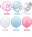 35PCS Gender Reveal Decoration Boy or Girl Balloons Tinsel Foil Curtain Gender Reveal Party Baby Photo Backdrop Blue Pink Series. 