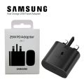 Samsung 25w Mobile Super Fast Charger 3 Pin type-c to type-c A15 A06 A06s A05s A05 F34 M34 F54 A24 F14 M54 A54 A34 M14 A14 F04 M04 A04E A04S A04 M13 A53 A33 M22 M33 M21 Supporting Adapter. 