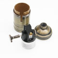 E27 Lamp Base  DIY Lampholder With Switch Edison Vintage Lighting Screw Socket Antique Brass Lamp Holder Fixture. 