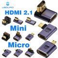 UGOURD HDMI2.1 Cable Adapter Mini Micro HDMI to HDMI 2.1 Converter 48Gbps 8K60Hz 4K120Hz for HDTV Projector PS4 PS5 Laptop PC. 