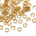 100pcs PVD Gold Plated Stainless Steel Open Jump Rings Connectors for DIY Jewelry Making Split Ring Jewelry Findings Accessoires. 