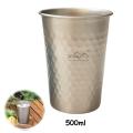 350/500/600ml Pure Titanium Camping Cup Portable Ultralight Coffee Tea Juicy Cups For Home Outdoor Camping Picnic Beer Cup. 