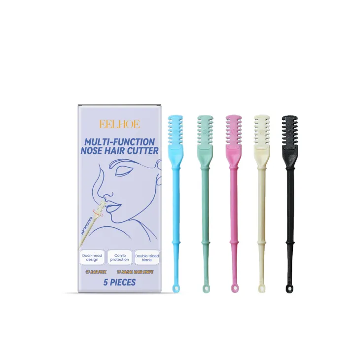 EELHOE%202-in-1%20Portable%20Nose%20Hair%20Trimmer%20Manual%20Double%20Head%20Nasal%20Hair%20Cutter%20with%20Earpick%20Professional%20Nose%20Hair%20Trimmer%205pcs%20-%20Image%202