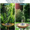 1.5W Solar Fountain Pump, with 6 nozzles Solar Bird Bath Fountain, Water Pump Floating Fountains Suitable for Ponds. 
