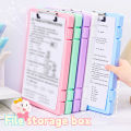 A4 File Folder Storage Box  Large Capacity Information Book Subject Classification Test Paper School Office Supplies. 