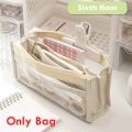 Six Layer Large Capacity Pencil Bag Pen Case Stationery Supplies High Appearance Aesthetic Transparent PVC Storage Organizer. 