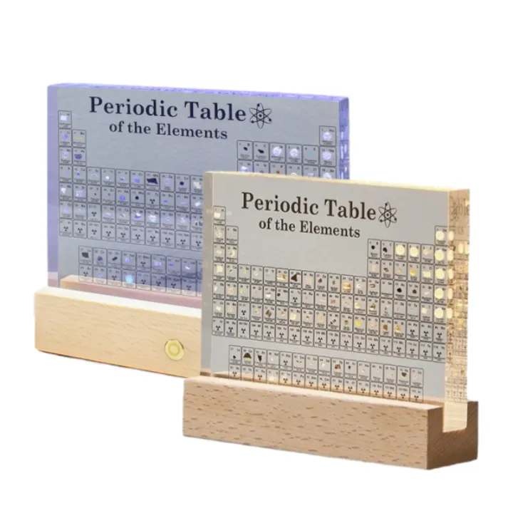 Acrylic Real Elements Periodic Table Figurines Chemistry Chart Tool ...
