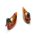Resin Pair of Mandarin Ducks Chopstick Holder for Home Decoration Feng Shui Craft Display Ornament.