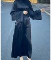 Plain silk abaya. 