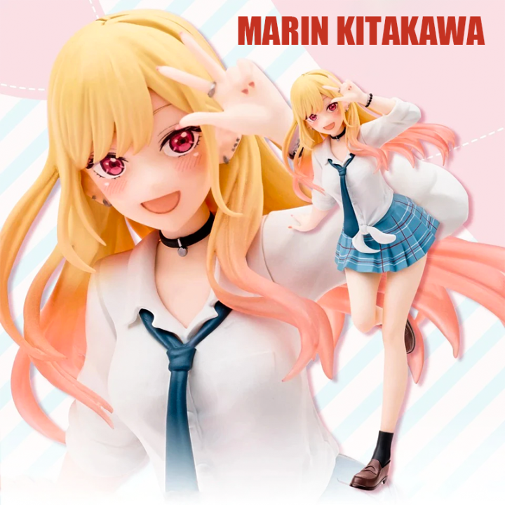 My Dress Up Darling MARIN KITAKAWA Uniform Anime Figure Toys 18cm PVC Model Collector Birthday 