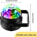 RGB LED Stage Disco Light Rotating DJ Ball Strobe Sound Control Magic Dance Car Christmas Party Club Laser Show Lamp Party.