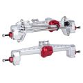 Aluminum Offset SCX10 III Portal Axle with Constant Velocity Driveshift Dual Servo Mount Steering Rod for 1/10 RC Crawler Car. 