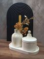 Home decorative vase combo set 4 piece(A vase +tray+organiser with lid).