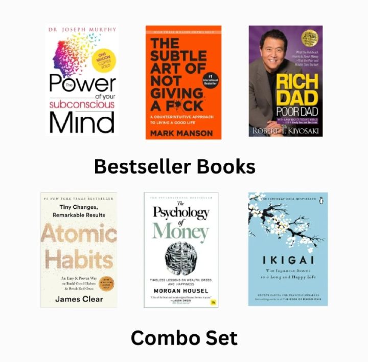 Atomic Habits, Rich Dad Poor Dad, The Psychology Of Money, The Subtle ...
