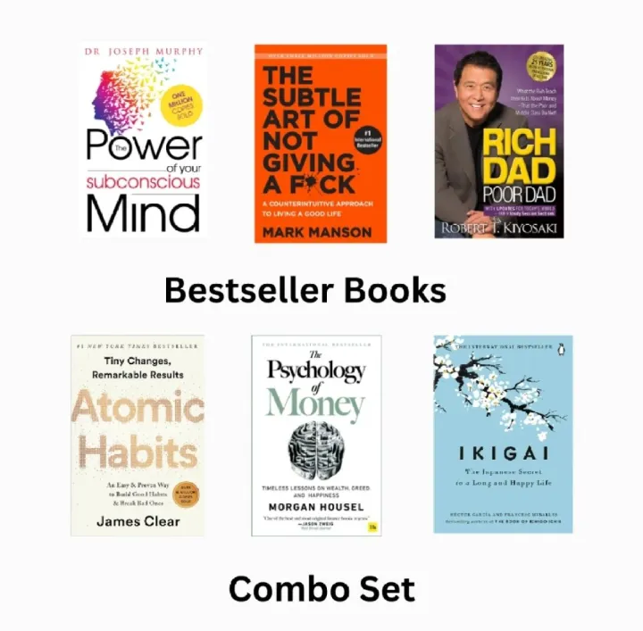 Atomic Habits, Rich Dad Poor Dad, The Psychology Of Money, The Subtle ...