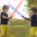 1pc Lightsaber Light-Up 7 Color Changing Cosplay Induction Color Changing Laser Sword Hair Lightsaber Suit Seven Color Switching. 