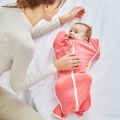 Easy to Use zipper baby swaddle wrap newborn baby sleeping bag 100% cotton suitable for 2-6 months baby. 