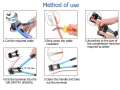 HX-50B cable crimper cable lug crimping tool wire crimper hand ratchet terminal crimp pliers for 6-50mm2 1-10AWG wire cable. 