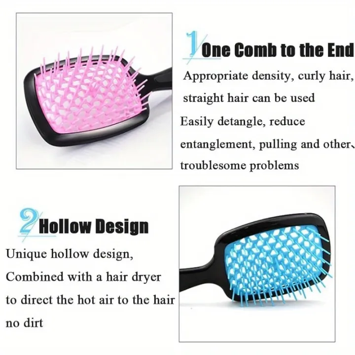 WANMEI%202pcs%20Fluffy%20Modeling%20Comb%20massage%20anti-static%20tangled%20hair%20hollow%20out%20comb%20for%20Wet%20Dry%20Hair%20salonhair%20salon%20Styling%20tools%20-%20Image%203