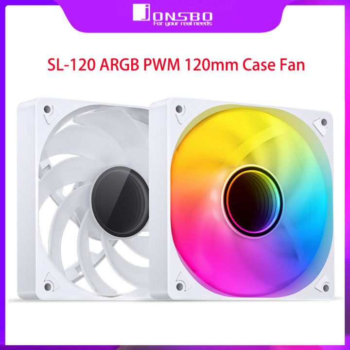 JONSBO SL120 ARGB Fan 120mm Cooler for PC Case Fan 5V 3PIN/4PIN PWM