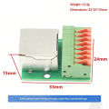 1Pcs Welding Free Data Adapter Board Female Socket Guide Rail Installation Terminals Connector RJ45 Network Port Terminal Block. 