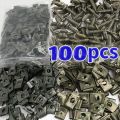 Car Metal Screw Clips Mixed Set U-Type Fastener Clip with Screw Anti-rust Fender Bumper Protection Buckle Iron Sheet Screw Amagi. 