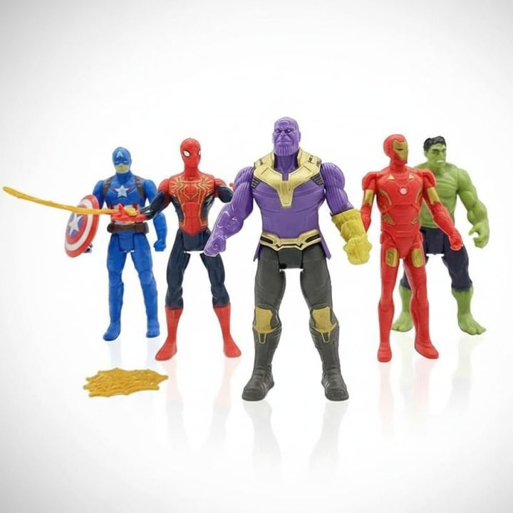 5pcs/set 11.5 cm Superheroes The Avengers 2 Age Of Ultron Iron man Hulk Captain America Thor PVC