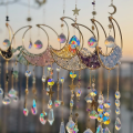 Crystal Sun Catcher Wind Chimes Wall Hanging Decor Prism Wind Bell Moon Catchers Rainbow Maker Bedroom Home Decoration Art Gift.