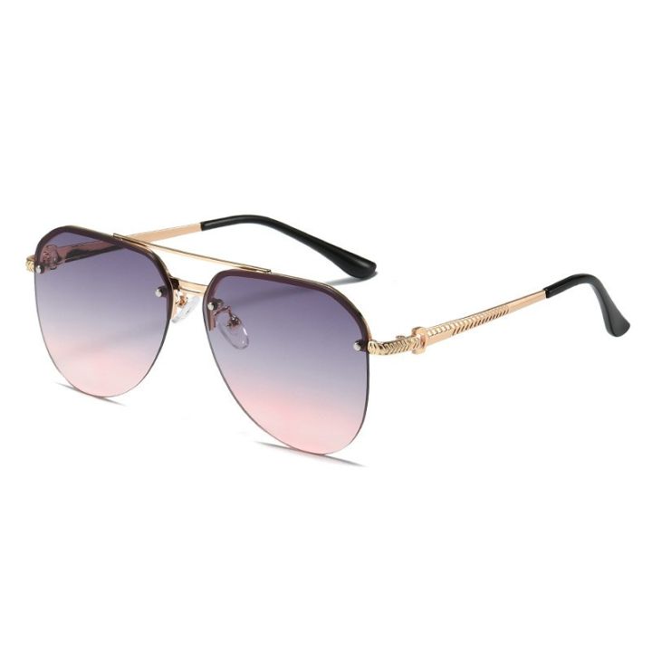 1/2/3%20PCS%20New%20Sunglasses%20For%20Men's%20High-end%20Driving%20Uv%20Anti-metal%20Sunglasses%20Frameless%20Double%20Beam%20Pilot%20Car%20Glasses%209258%20-%20Image%205