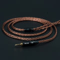 KBEAR 8 Core Oxygen-free Copper Earphone Cable For Metal 2PIN/MMCX/QDC/TFZ Connector Use For KZ ZSN/ZSN PRO AS10 BL-03 Headphone. 