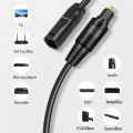 Byscoon Fiber Digital Toslink Extender Cable, Male to Female Optical Audio Extension Cable for Sound Bar/TV/PS4/Xbox.