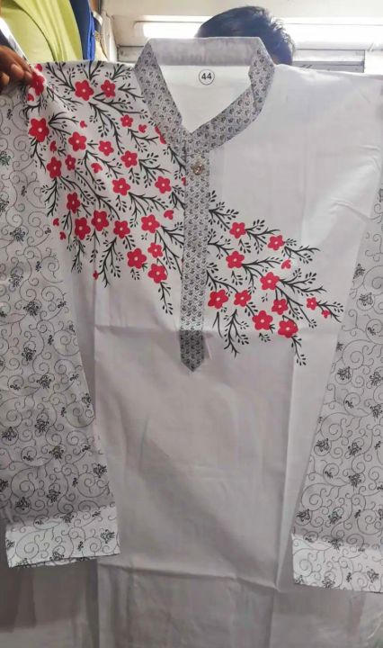The semilong designs pure cotton eid-special panjbi