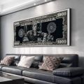 Classic Movie, Scarface Tony Montana Dollar Wall Art, HD Canvas Print Poster, Home, Living Room, Room Decor Painting. 