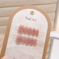 10pcs Women Cat's Eye Gradient Colored Press on Nails False Nails Square Head Girl Lady Press on Nail Wearable Detachable. 