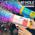 40 hole handheld light bubble  electric children's bubble outdoor bubble machine toy without battery and bubble water. 