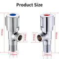 Stainless Steel Hot ＆ Cold Inlet Valve Bathroom Faucet Stop Valve Kitchen Sink Basin Triangle Valve Water Pressure Regulator. 