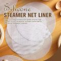 5Pcs Round Non Stick Silicone Steamer Pad 20/28/48cm Reusable Dim Sum Paper Restaurant Steamers Net Liner Kitchen Cooking Tool.