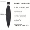 WIGSIN 20Inch Synthetic Pre Stretched Yaki Ez Box Braiding Hair for Women Hair Extension. 