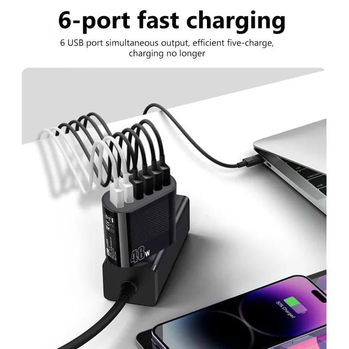 6%20Ports%20USB%20Travel%20Charger%20Fast%20Charge%20QC%203.0%20Wall%20Charging%20For%20iPhone%20%20%20%20US%20EU%20Mobile%20Plug%20Charging%20Adapter%20-%20Image%202