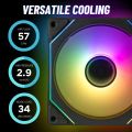PRISM 4 PRO ARGB CPU Fan 4PIN PWM Silent Chassis Fan 120mm Infinite Mirror 5V 3PIN Motherboard Light Sync Case Cooler Fan. 
