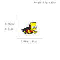 6pcs the Simpsons Cartoon Enamel Pins Set Cute Bart & Homer J Simpson Metal Brooch Badges Kawaii Jewelry Halloween . 