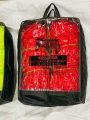 Football goal net soccer net 1.5 mm red color and 2mm green  competition soccer game 24'x8'x4'x10'. 