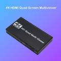 4K HDMI Quad Screen Multiviewer 4x1 1080P 4 in 1 out Multi Viewer Seamless Switcher 9 Display Modes for Laptop PC TV Camera. 
