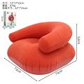 Inflatable Lazy Sofa U-shaped Flocking with Armrests, Backrest Seat Outdoor Pvc Indoor Portable Single Inflatable Sofa. 