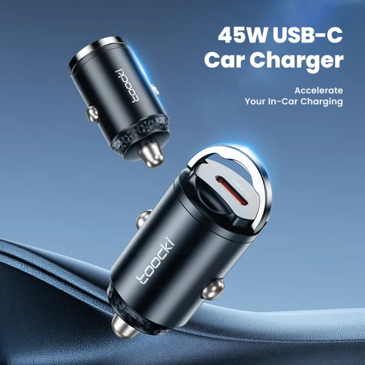 Toocki%2045W%20USB%20C%20Car%20Charger%20Fast%20Charge%20For%20Phone%20Type%20C%20Pull%20Ring%20Car%20Charger%20For%20iPhone%2017%2016Pro%20%20S25%20%2017%20%20-%20Image%202
