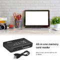 Usb 2.0 Mini Memory Card Reader, Multifunctional All In One Card Reader,, 480mbps, Tf, M2, Xd, Cf, Micro Sd. 